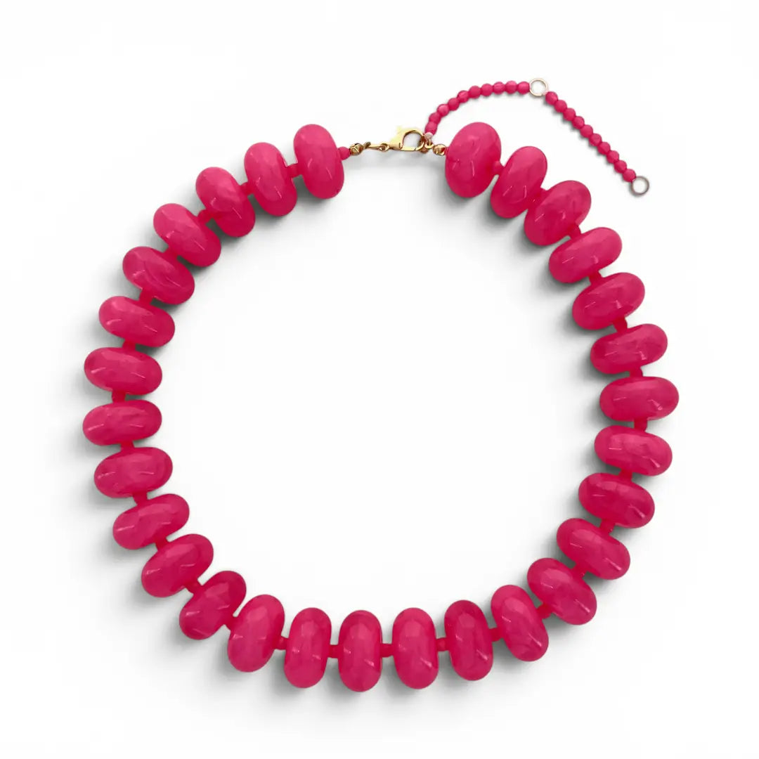 Resin Rondelle Beaded Necklace