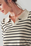 Striped Polo Top