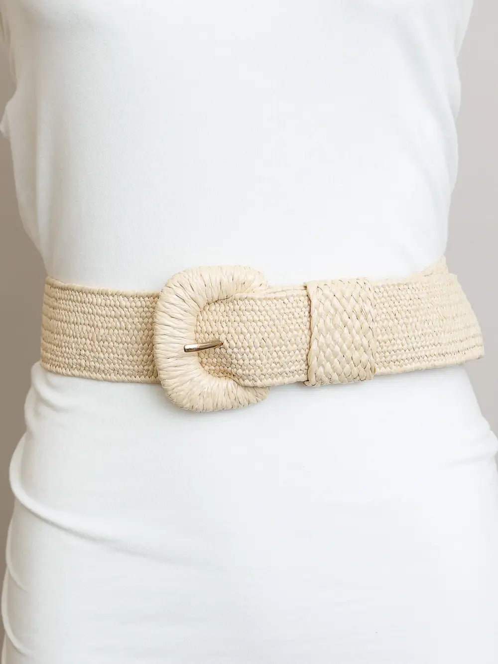 Raffia Stretch Belt