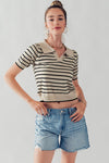 Striped Polo Top