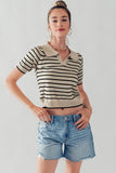 Striped Polo Top