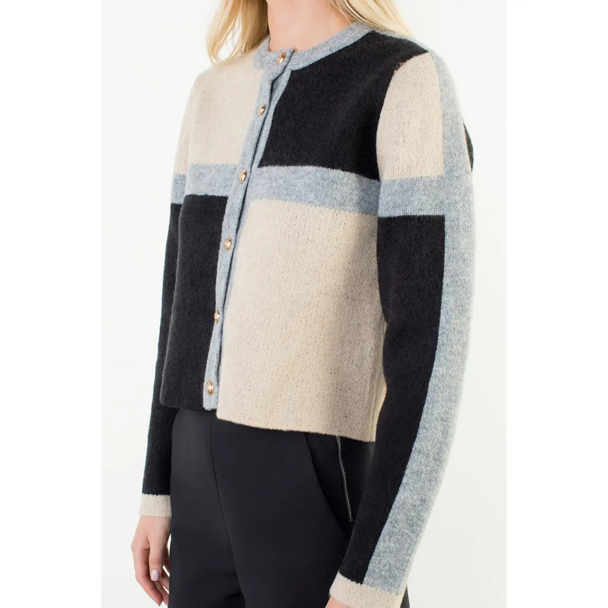 Morgan Color block Cardigan
