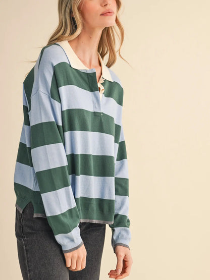 Striped Rugby Sweater (More Colors)