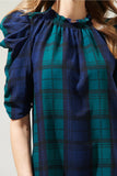 Plaid Drape Top