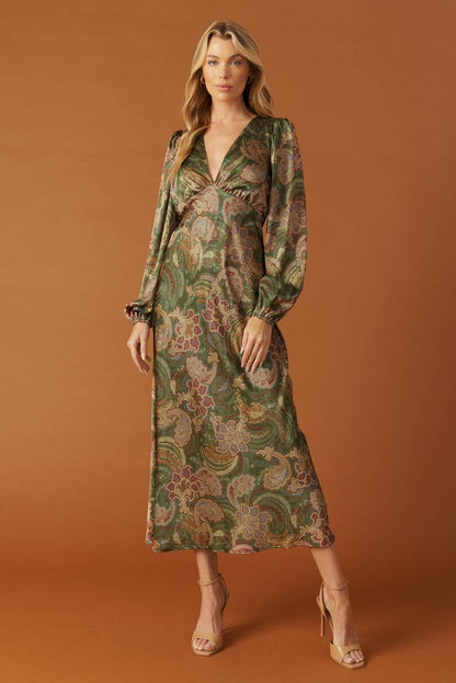Printed Woven Midi Dress ~SALE 34.40~