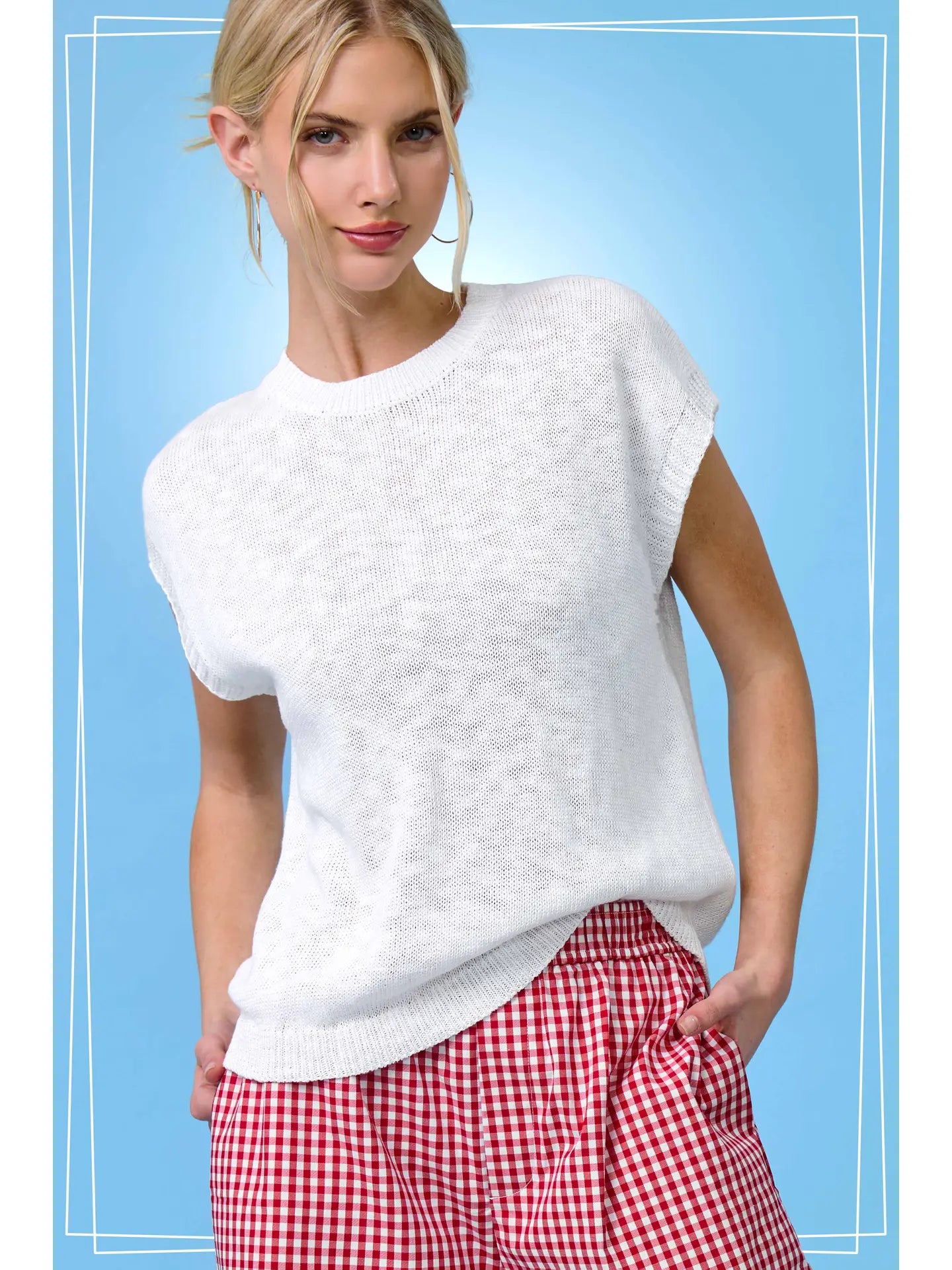 Sleeveless Ribbed Top
