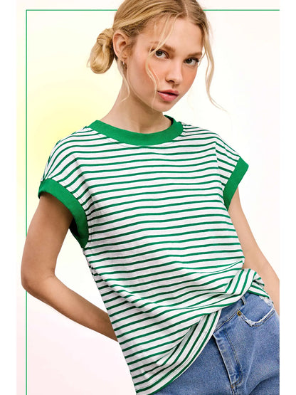 Nautical Cap Sleeve Top (More Colors)