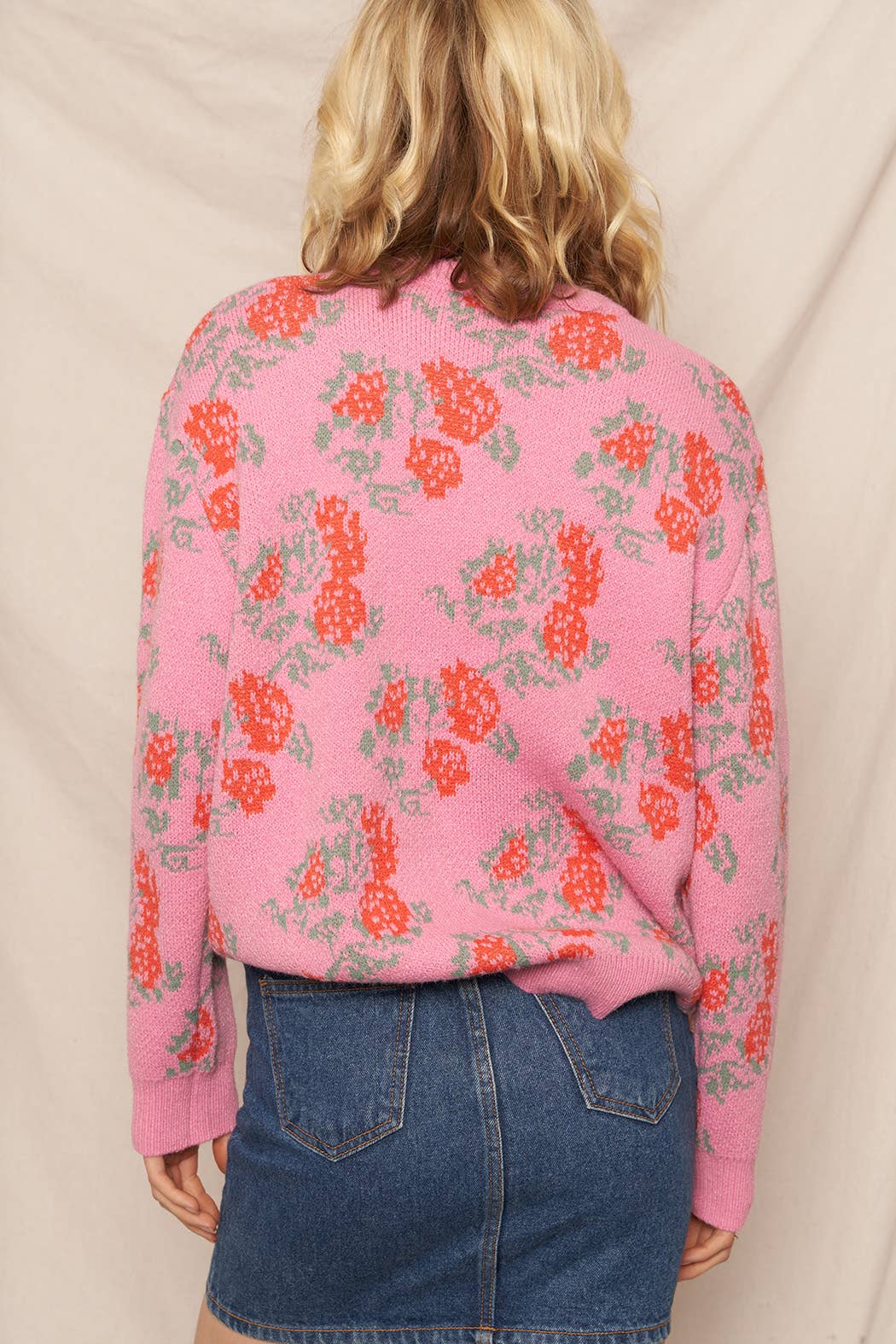 Rose Print Sweater ~SALE $30.40~