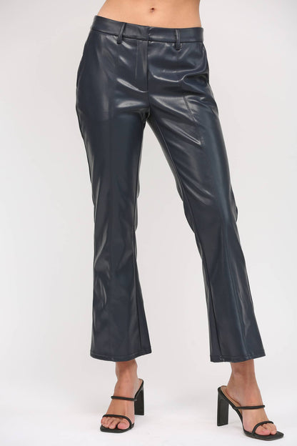 Faux Leather Flare Pant ~SALE $28.80~