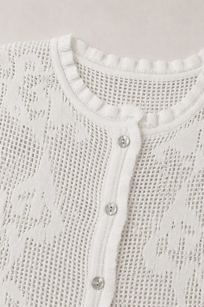 Floral Crochet Cardigan Top