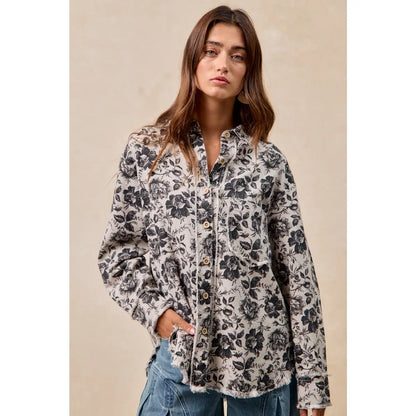 Washed Rose Twill Top (IN LILAC)