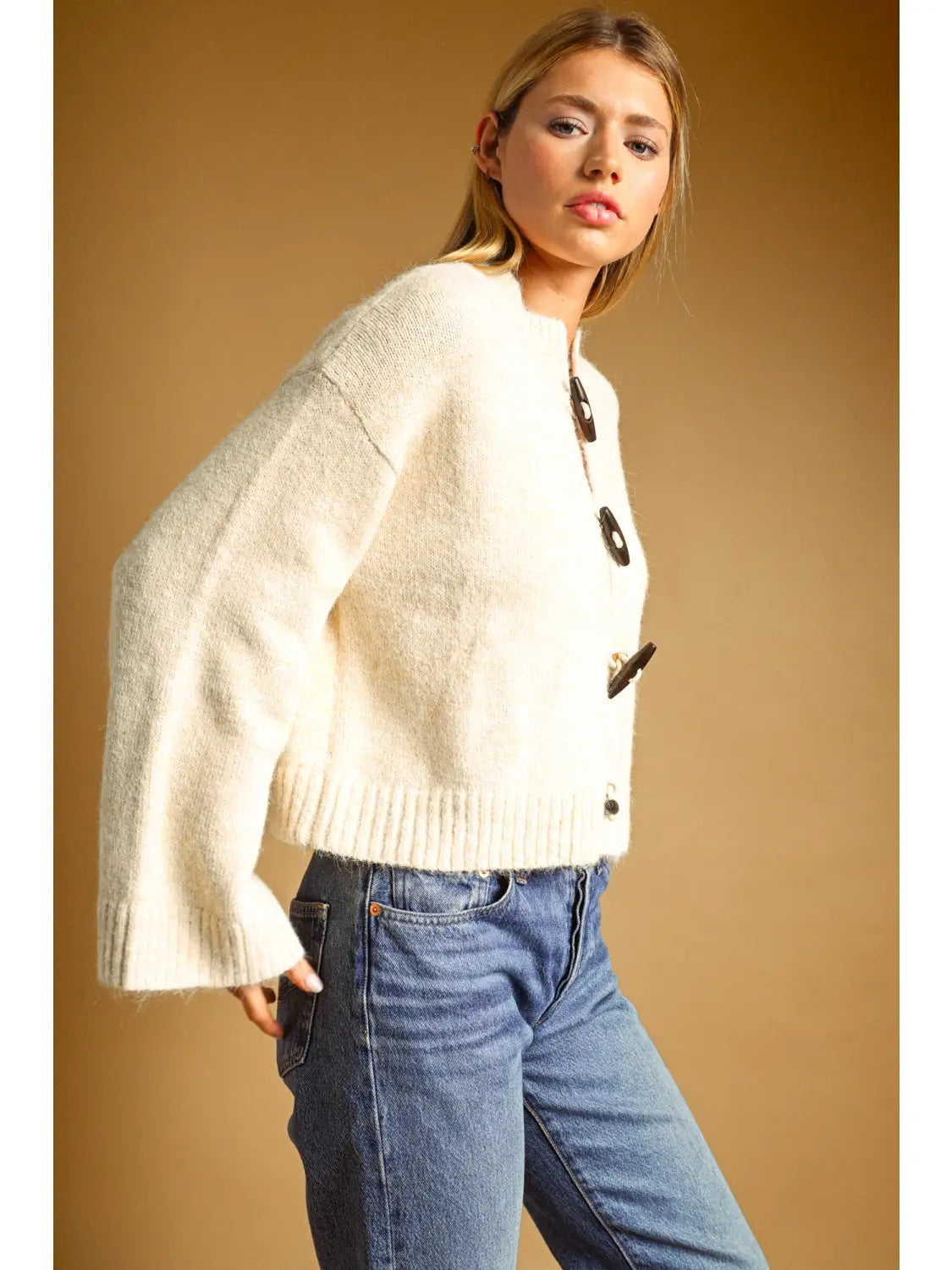 Toggle Button Cardigan Sweater