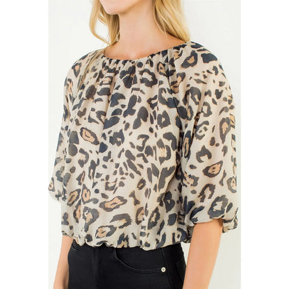 Georgia Animal Print Top
