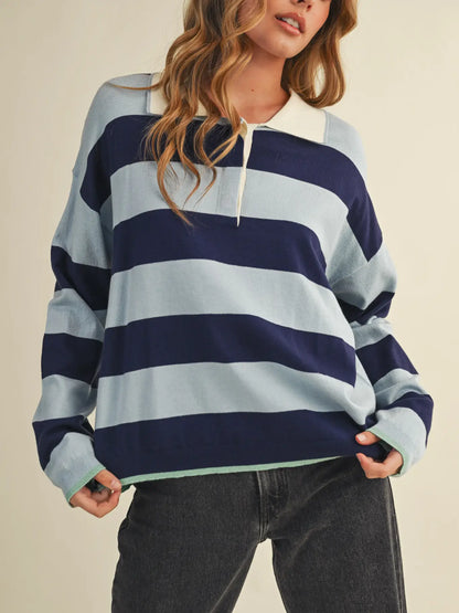Striped Rugby Sweater (More Colors)