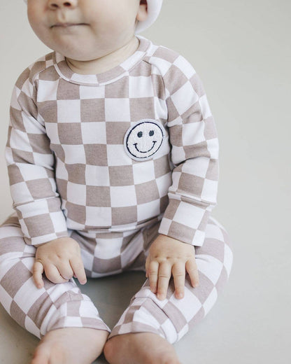 Latte Checkered Smiley Lounge Set ~Originally $40~
