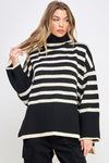 Striped Turtleneck Sweater