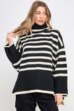 Striped Turtleneck Sweater