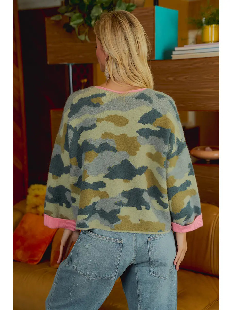 Camo Contrast Sweater