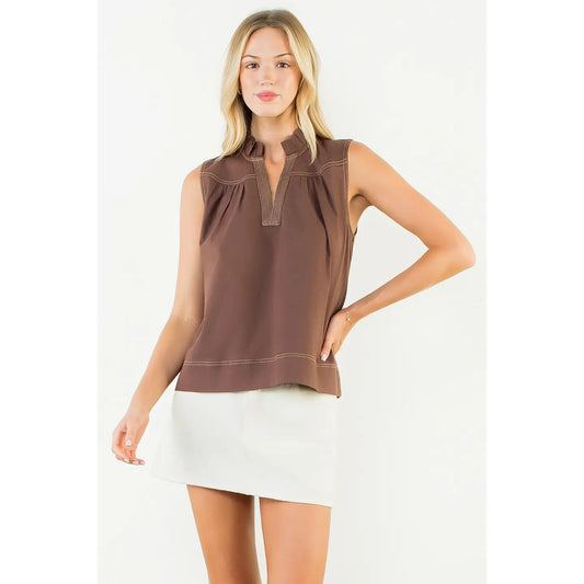 Madeline Stitched Detail Top