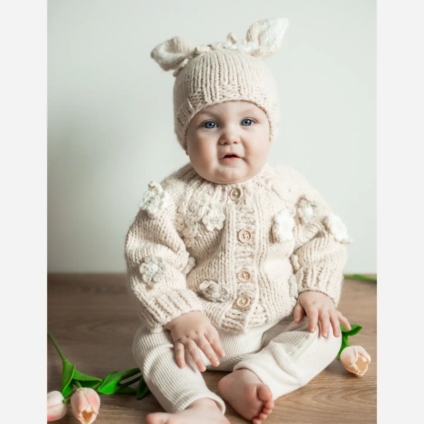 Flower Cardigan Sweater