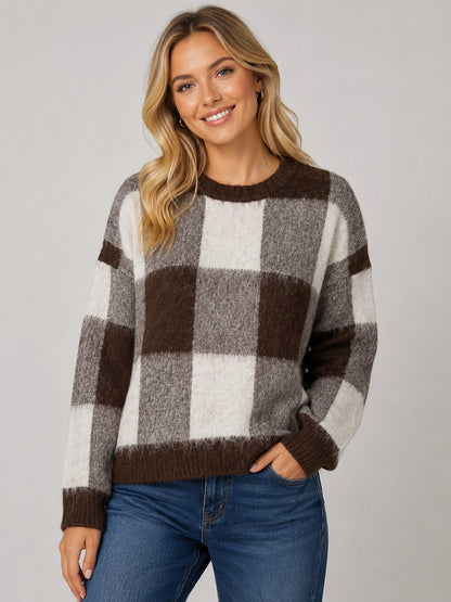 Cozy Checkered Sweater