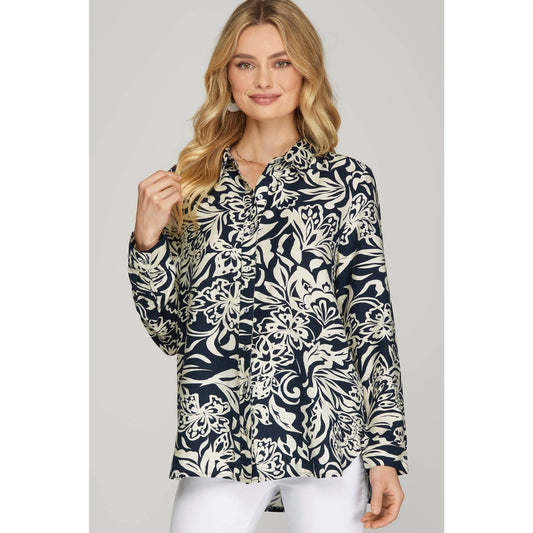 Floral Collar Shirt