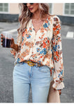 Fall Floral  Button Down