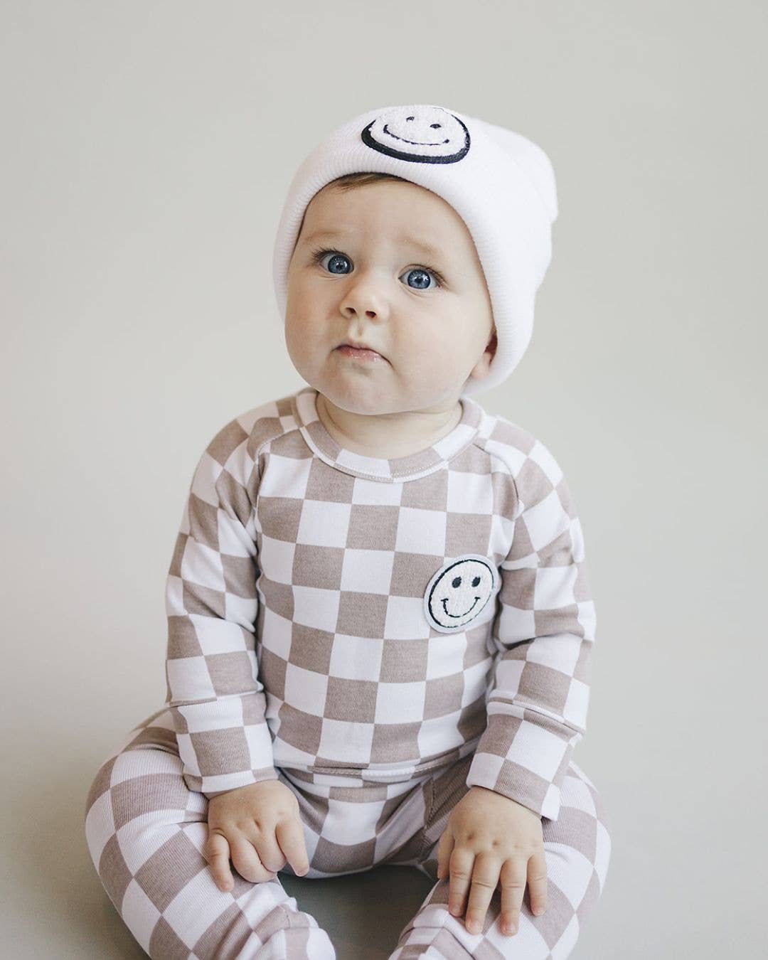 Latte Checkered Smiley Lounge Set ~Originally $40~