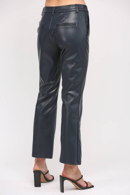 Faux Leather Flare Pant ~SALE $28.80~