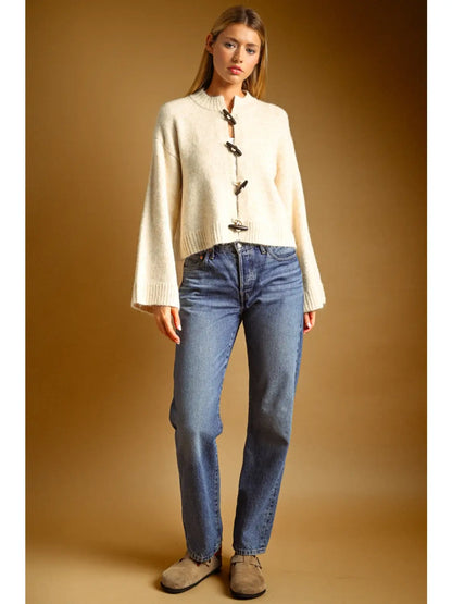 Toggle Button Cardigan Sweater