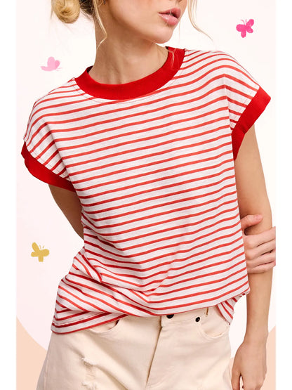 Nautical Cap Sleeve Top (More Colors)