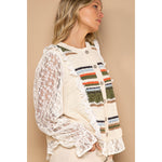 Lace Sleeve Sweater