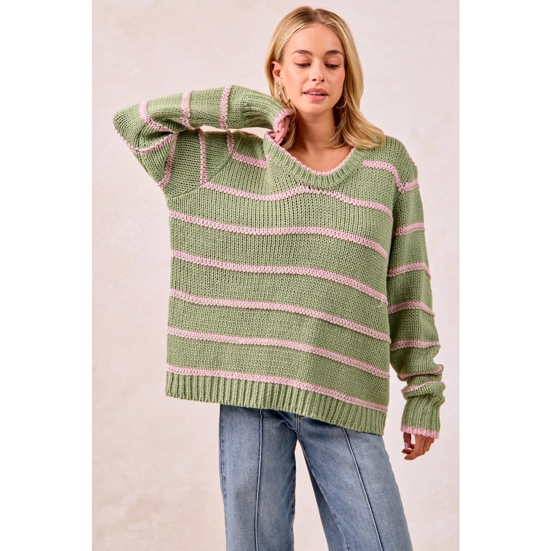 Striped Knit Sweater