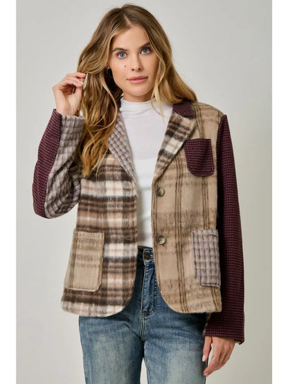 Plaid Mixed Sports Coat