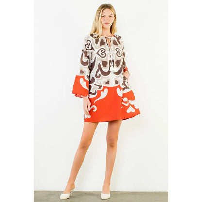 Mira Abstract Pattern Dress