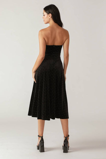 Embellished Velvet Midi Dress ~SALE $43.20~