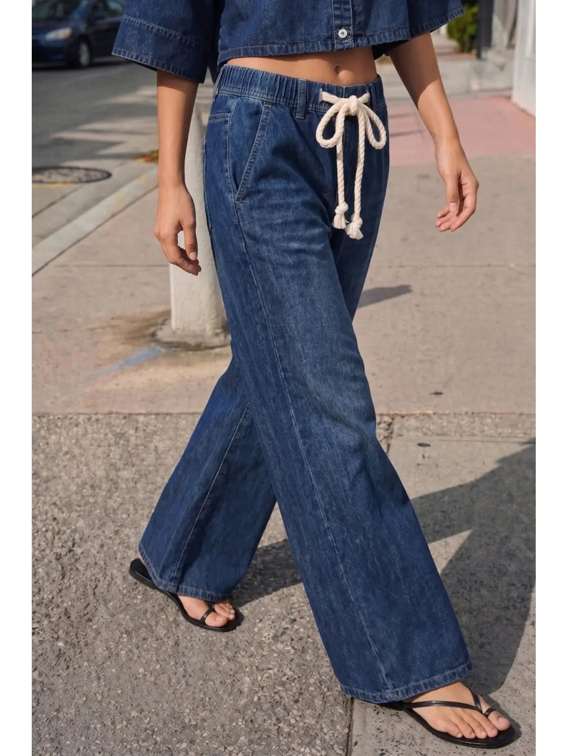 Denim Wide Leg Pant