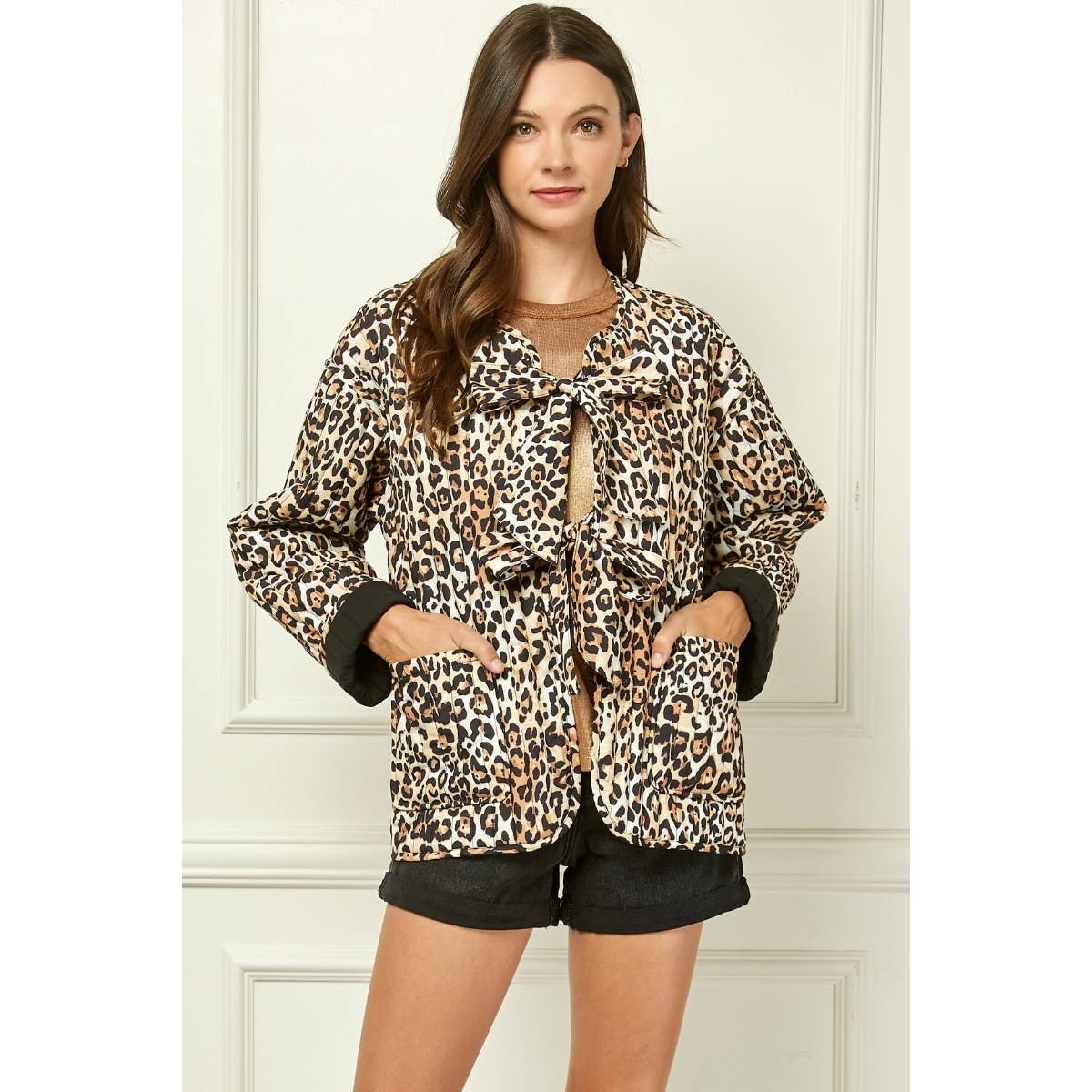 Quilted Ribbon Tie Jacket ~SALE $34.40~