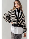Checker and Stripe Cardigan