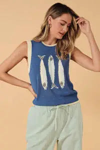Fish Sweater Vest