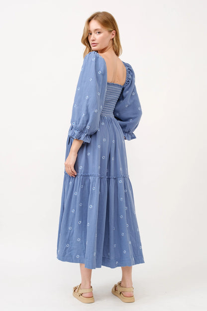 Flower Smocked Maxi ~SALE $43.20~