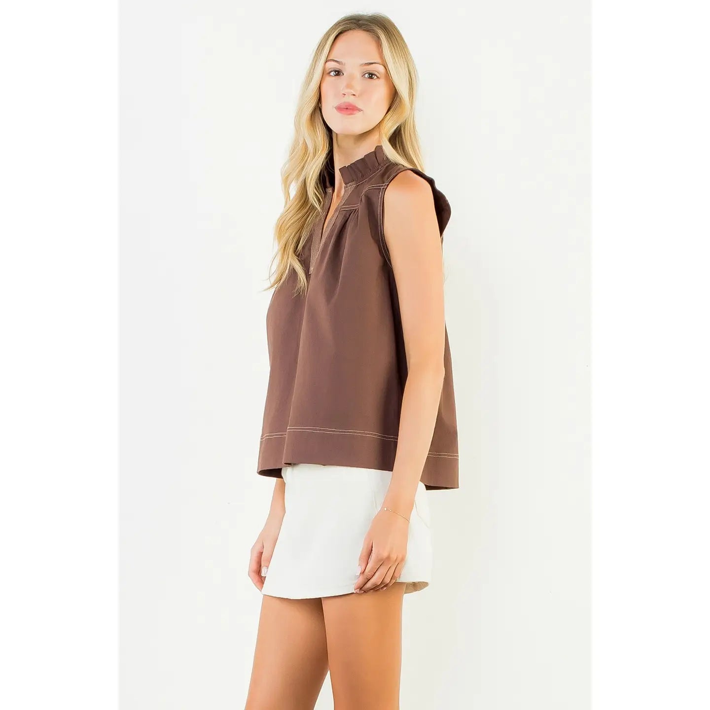 Madeline Stitched Detail Top