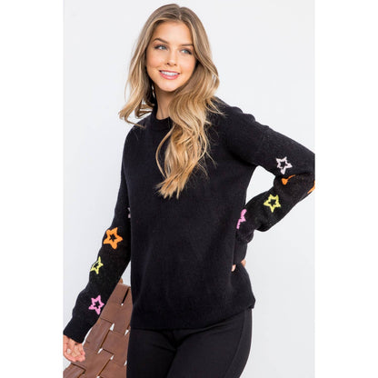 Star Sleeve Sweater