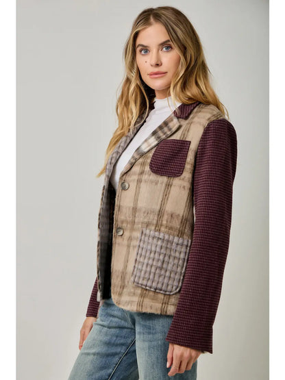 Plaid Mixed Sports Coat