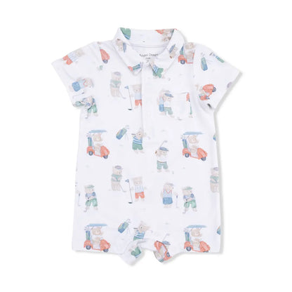 Golfing Teddy Bears Shortie Romper