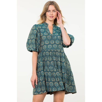 Teal Print Dress~SALE $46.40~