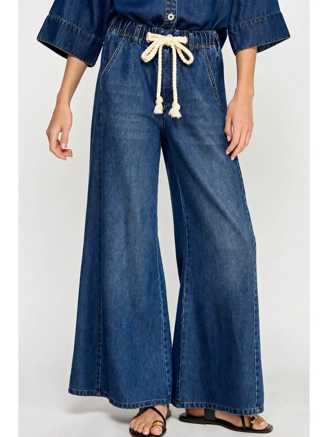 Denim Wide Leg Pant