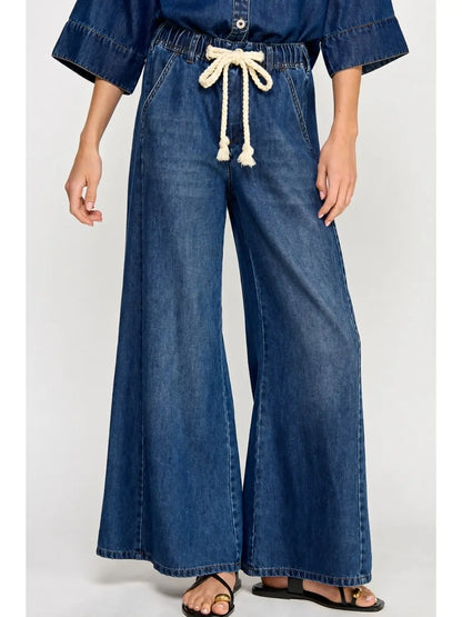 Denim Wide Leg Pant