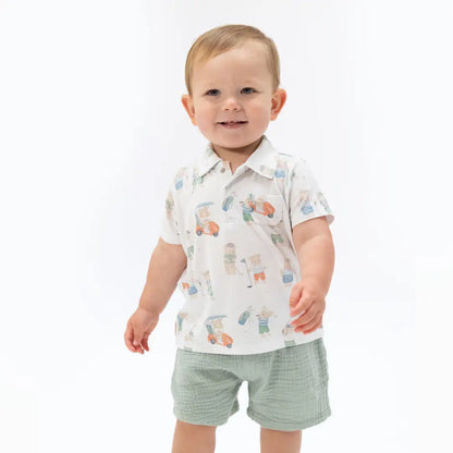 Golfing Teddy Bears Polo & Short Set