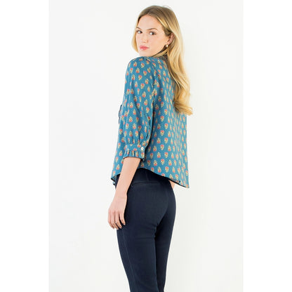 Gretchen Printed Ruffle Top